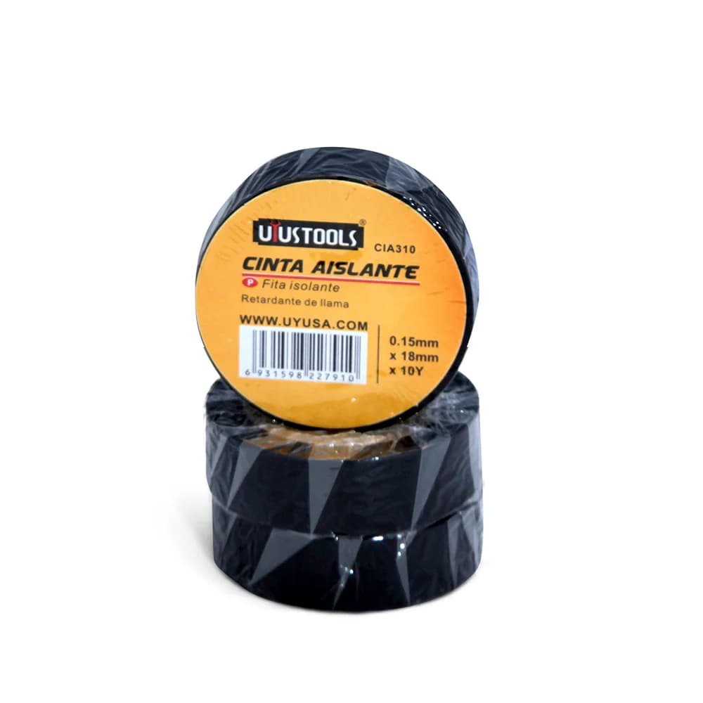 UYUSTOOLS INSULATING TAPE BLACK 18MM CIA320