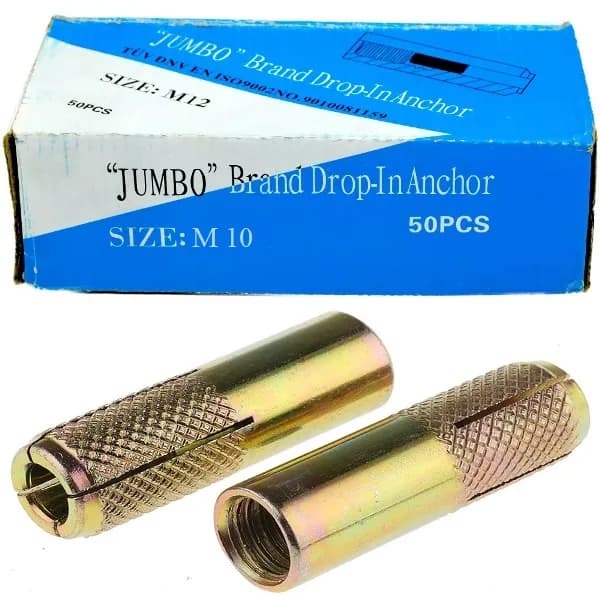 DROP IN ANCHOR M10X40MM