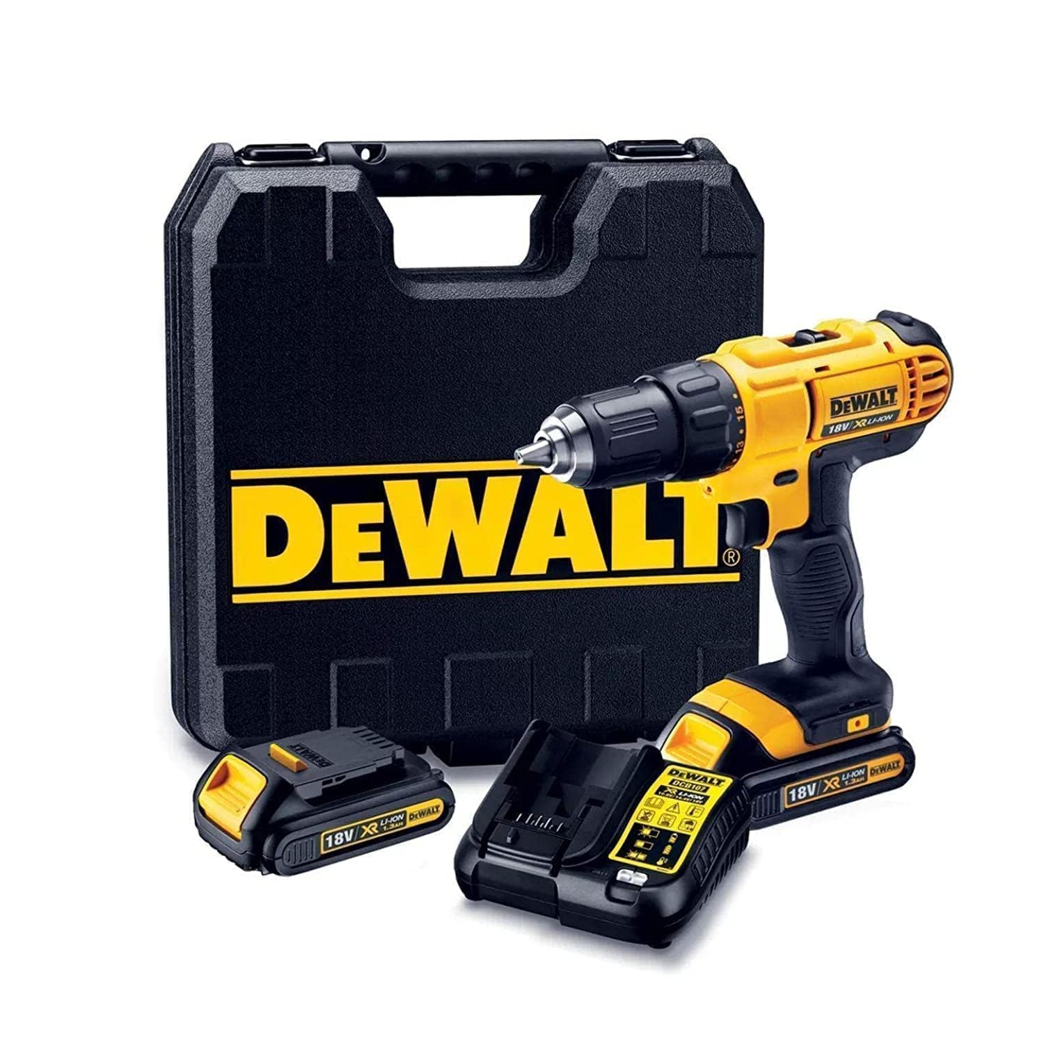 DEWALT 18V Li-Ion Cordless Compact Hammer Drill Driver, Yellow/Black, 13mm – DCD776S2